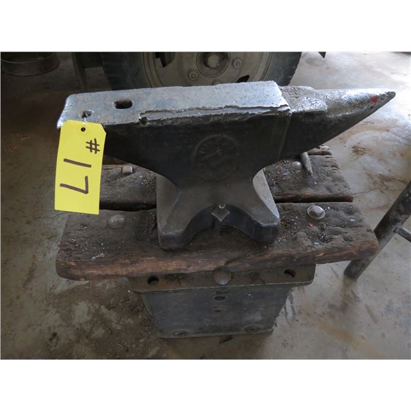 APPROX. 90 LB ANVIL & STAND