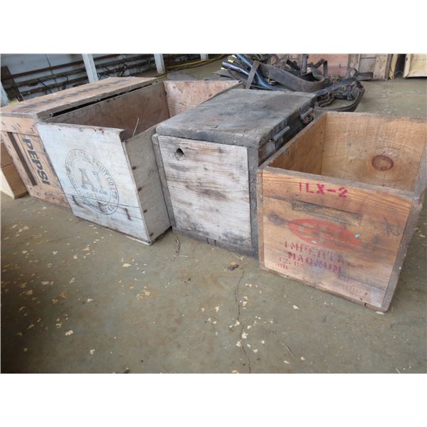 5 - WOODEN BOXES (PEPSI, ORANGE)