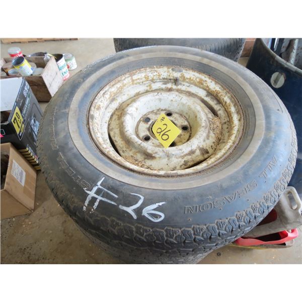8 - TIRES (5 BOLT P225/75/R15) (MUD & SNOW P205/75/R15)