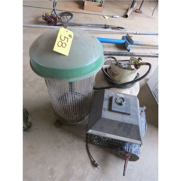 BUG ZAPPERS, BLOW TORCH, PLASTIC OWL