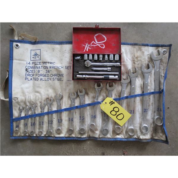 IMPERIAL SOCKET SET & METRIC WRENCHES