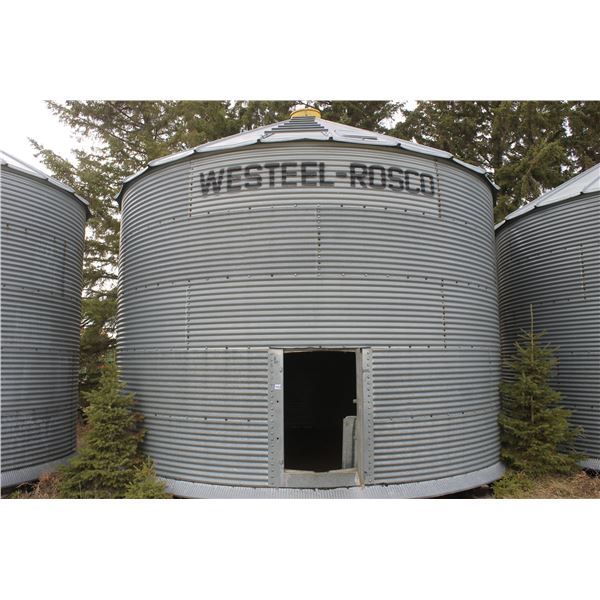 5 RING WESTEEL 19' DIAMETER BIN, APPROX 3300 BU (GOOD FLOOR)