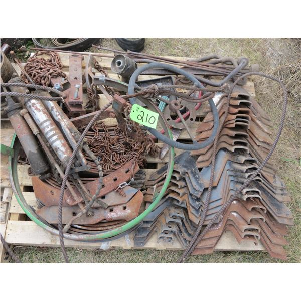 PALLET OF SHOVELS, SPIKES AND MISC.