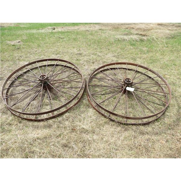 4- STEEL WHEELS, 52" DIA.