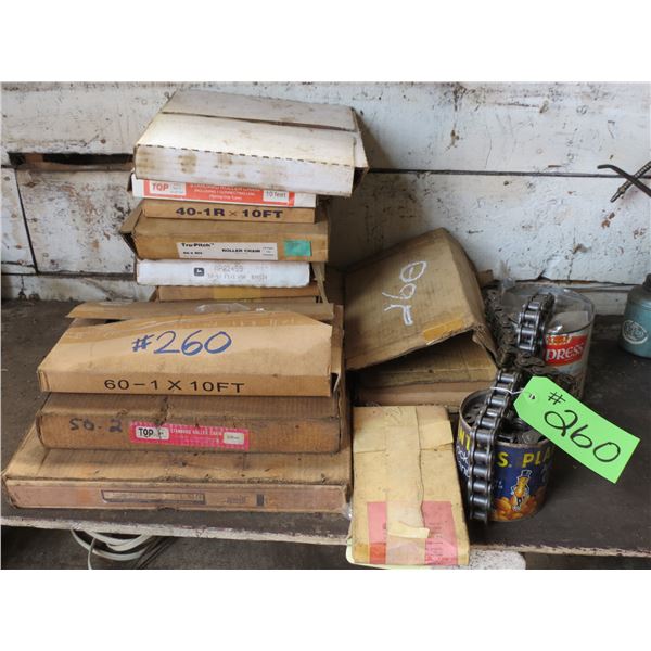 QTY OF ROLLER CHAIN, CHAIN BREAKER