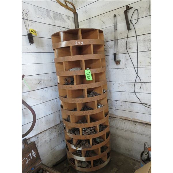 RD WOOD BOLT BIN C/W BOLTS