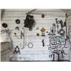Image 1 : QTY OF OLD TOOLS AND MISC. (ON THE WALL)