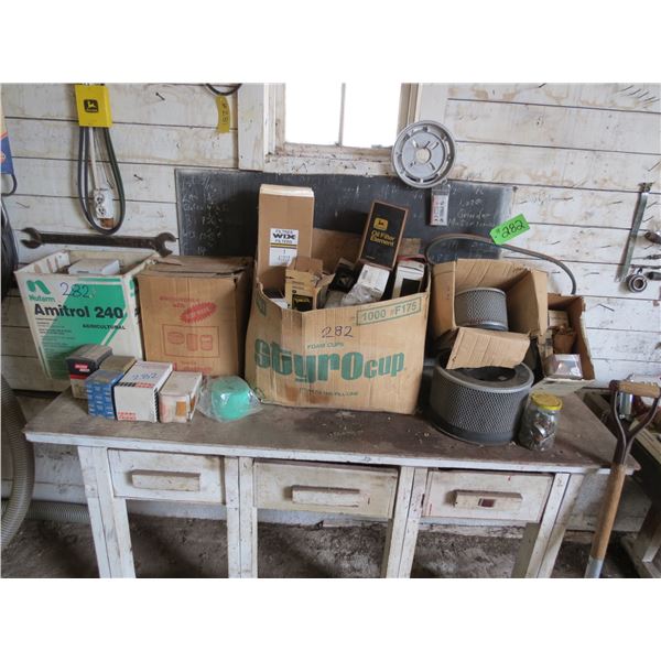 FILTERS AND MISC. ON TABLE