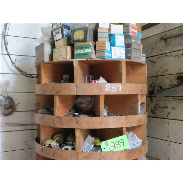 RD WOOD BIN C/W CONTENTS