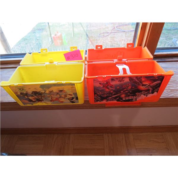 2- PLASTIC LUNCH BOXES
