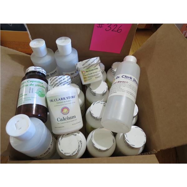 DENTAL BLEACH, CALCIUM, OREGON TOOTH POWDER, CLOVE CAPSULES, DR. CLARKS