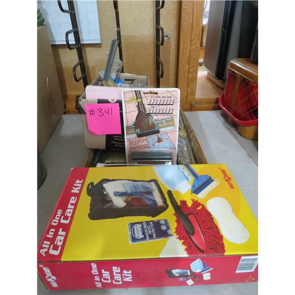 DRYING RACK, PAINT TRAY, CAR CARE KIT