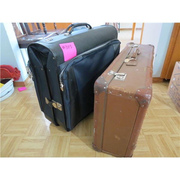 GARMENT BAG AND SUITCASE