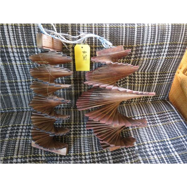 2- WOODEN DECORATIVE TREE HANGERS