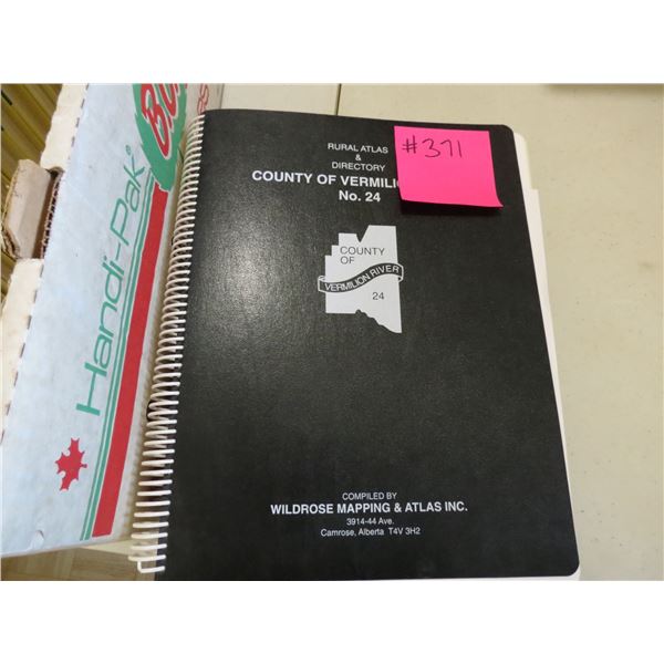 BOX OF ANIMAL KINGDOM BOOKS AND COUTY OF VERMILLION RUAL, ATLAS AND DIRECTORY