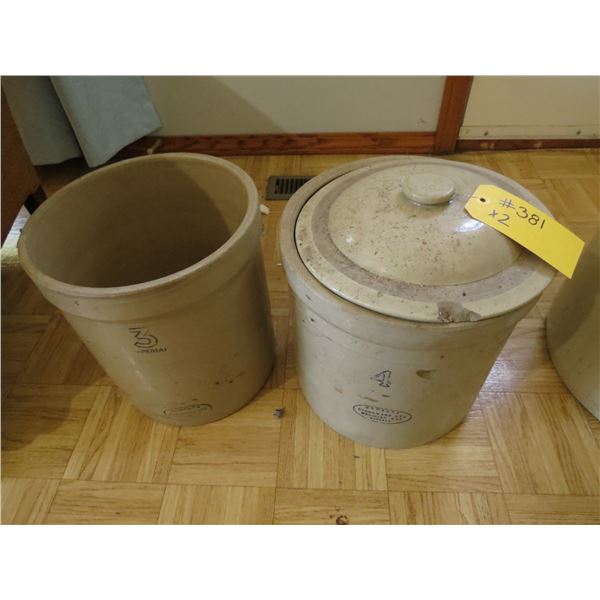 2- MEDIUM CROCKS- #4 & #3