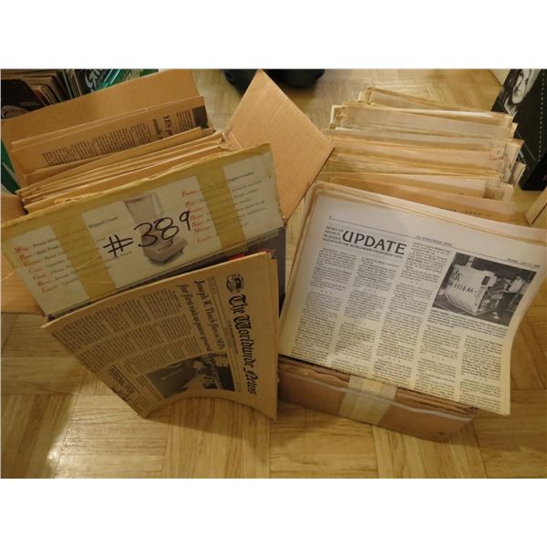 2- BOXES OF THE WORLDWIDE NEWSPAPERS