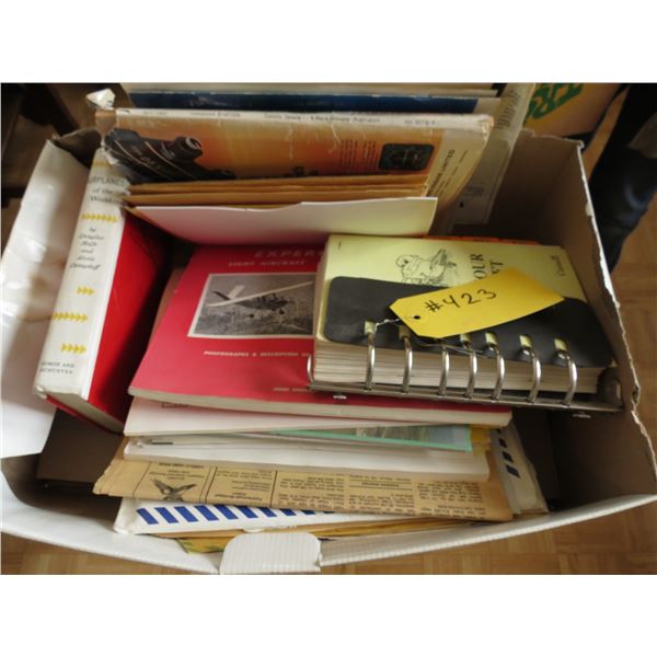 2- BOXES OF AIRCRAFT BOOKS- MANUALS AND MAGAZINES
