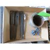 Image 5 : 3- OLD SAWS, BELT LACER, OIL CAN AND MISC.