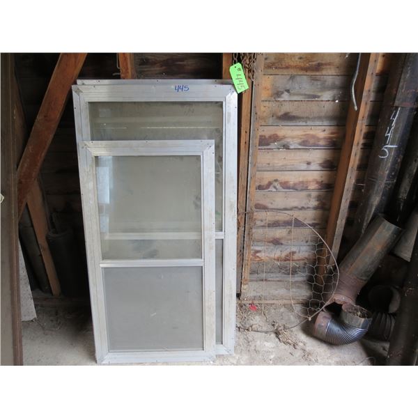WINDOWS AND SCREENS, STOVE PIPE, CHAIN AND MIRRORS