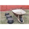 Image 1 : WHEEL BARROW AND 3- BUCKETS