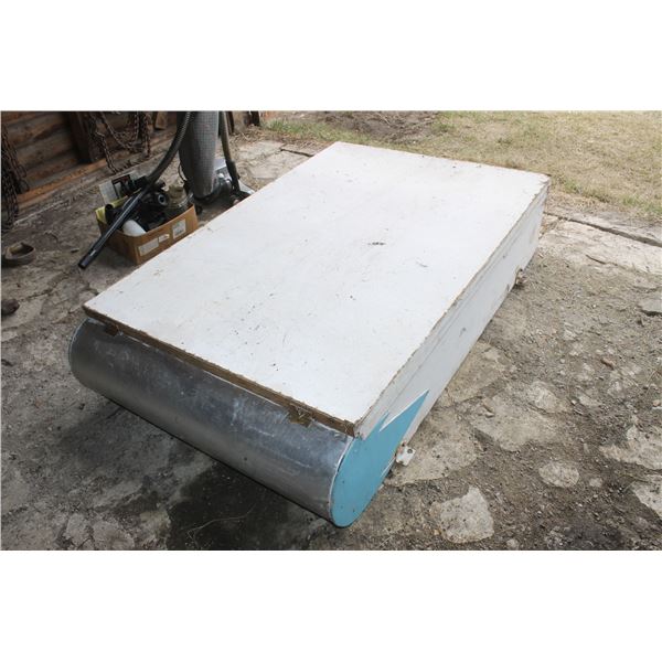 WHITE STORAGE BOX, HOME-BUILT CAR TOPPER