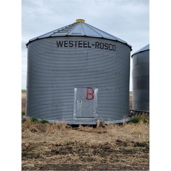 WESTEEL GRAIN BIN 'B' 5 RING, APPROX 330 BU, WOOD FLOOR (LOCATED AT 11-52-2-W4. PH-COLLEEN