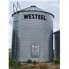 Image 1 : NEWER WESTEEL GRAIN BIN 'D' -7 RING, APPROX 5000 BU, 20.2’ DIA VINYL-LINED WOOD FLOOR