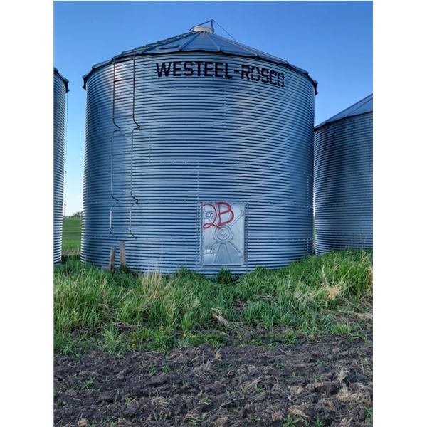 WESTEEL GRAIN BIN '2B', APPROX. 3900 BU, 19' DIA, WOOD FLOOR (LOCATED