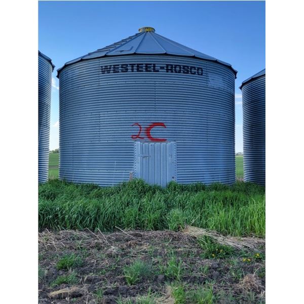 WESTEEL GRAIN BIN '2C', APPROX. 3300 BU, 19' DIA, WOOD FLOOR (LOCATED AT 14-52-2-W4. PH-COLLEEN 306-