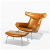 Image 1 : Hans Wegner Ox chair, model 46 and ottoman, model 49