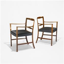 Ole Wanscher armchairs, pair