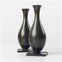 Just Anderson vases, pair