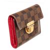 Image 2 : Louis Vuitton Brown Damier Canvas Joey Wallet