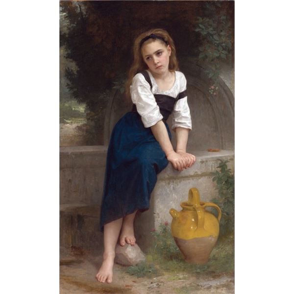 William Bouguereau  - Orphan by the Fountain (1883)