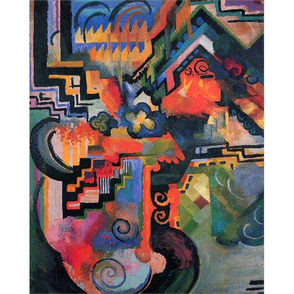 MACKE - Colored Composition (Hommage A Sebastin Johann Bach)