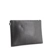 Image 1 : Balenciaga Zip Pouch Grid Embossed Leather Black