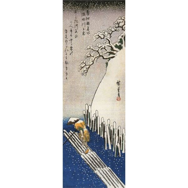 Hiroshige Man on a Raft