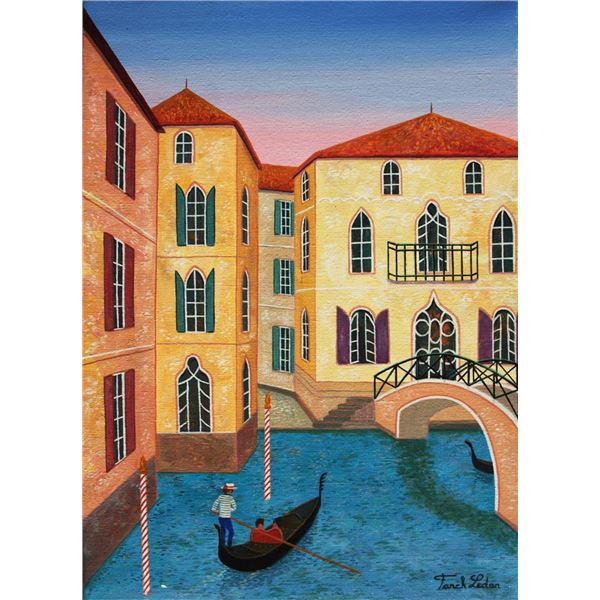 Gondolier in Venice by Fanch Ledan