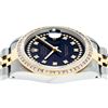 Image 8 : Rolex Mens 2 Tone Black 2.75 ctw Princess Cut Diamond Datejust 36MM Wristwatch