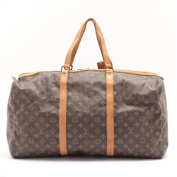 Louis Vuitton Brown Monogram Canvas Leather Sac SoupleTravel Bag