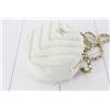 Image 2 : Chanel White Chevron Quilted Fur Round Crossbody Bag