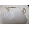 Image 6 : Chanel White Chevron Quilted Fur Round Crossbody Bag