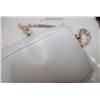 Image 7 : Chanel White Chevron Quilted Fur Round Crossbody Bag