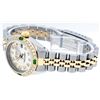 Image 9 : Rolex Ladies 2 Tone Silver Diamond & Emerald 26MM Datejust