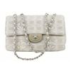 Chanel White Nylon New Travel Single Flap Shoulder Bag