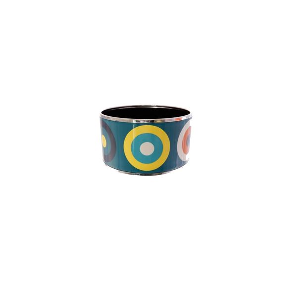 Hermes Silver Enamel Bangle