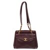 Chanel Vintage Burgundy Caviar Leather CC Turn Lock Shoulder Bag