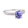 Image 1 : 2.06 ctw Blue Sapphire and Diamond Ring - Platinum