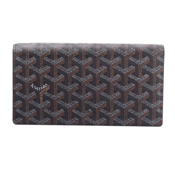 Goyard Black Goyardine Canvas Leather Richelieu Wallet